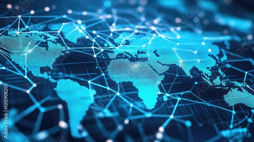 Global internet security network combating digital misinformation.