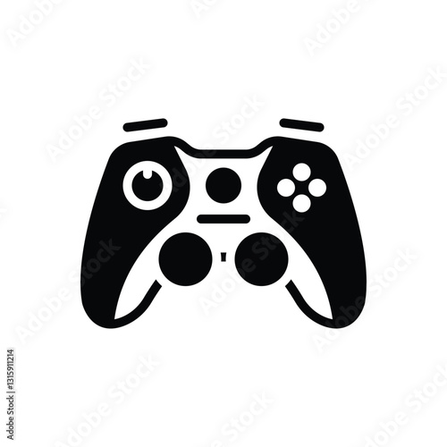 Black solid icon for gamepad