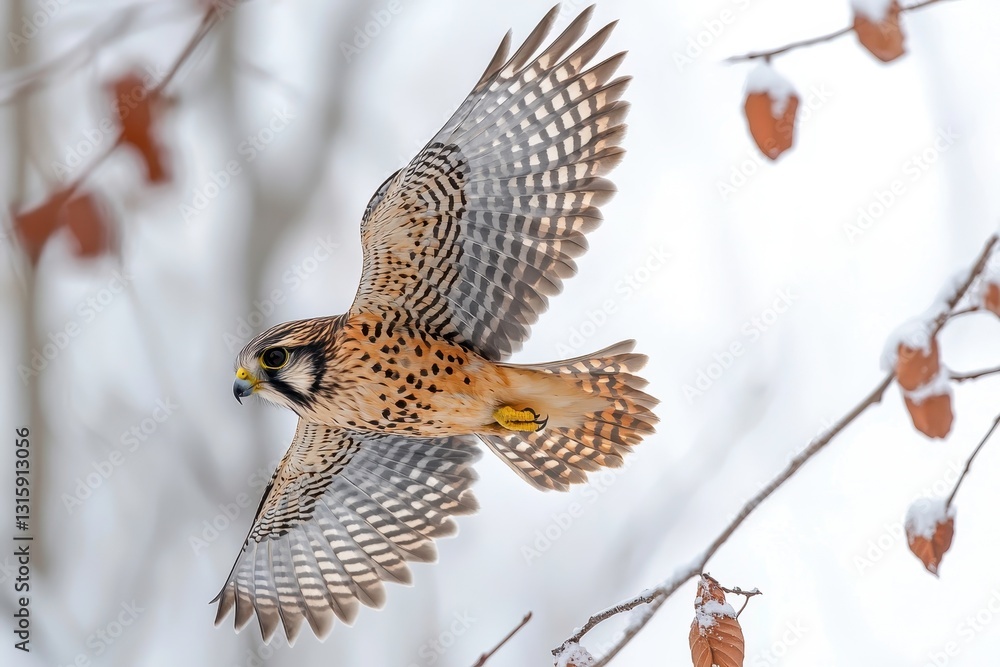Bird in Flight: Hovering and Hunting for Prey Bird in Flight: Hovering and Hunting for Prey