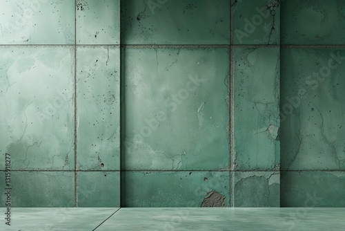 Elegant Jade Concrete Wall Texture Background for Creative Projects