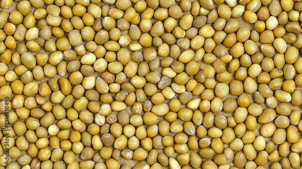 Close-Up View of Yellow Seeds with a Smooth Texture Showcasing Organic Farming Principles and Harvested Agricultural Products Close-Up View of Yellow Seeds with a Smooth Texture Showcasing Organic Farming Principles and Harvested Agricultural Products