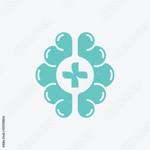 Modern Brain Mental Health Logo Design