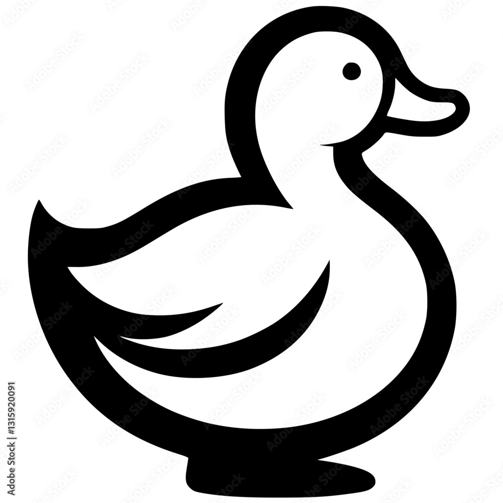 Obraz premium Fat duck silhouette