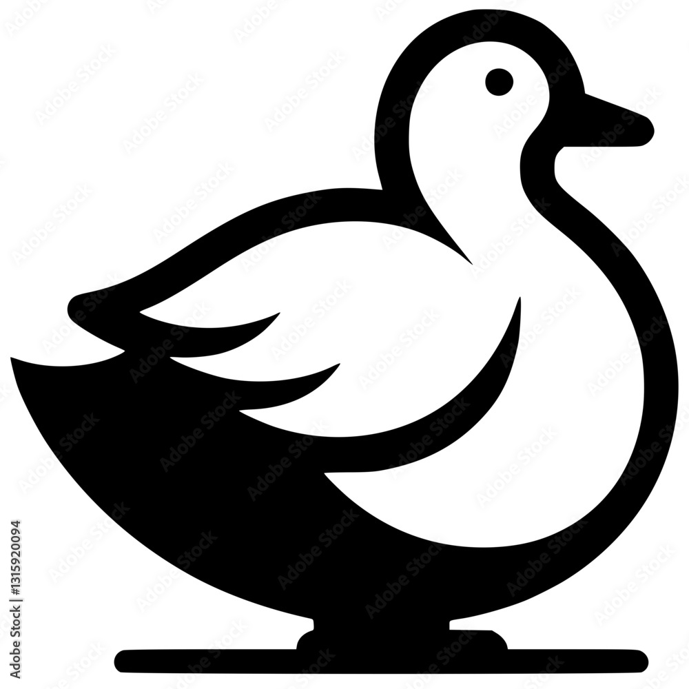 Obraz premium Fat duck silhouette