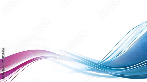 Abstract Blue and Purple Waves: A Serene Digital Artwork