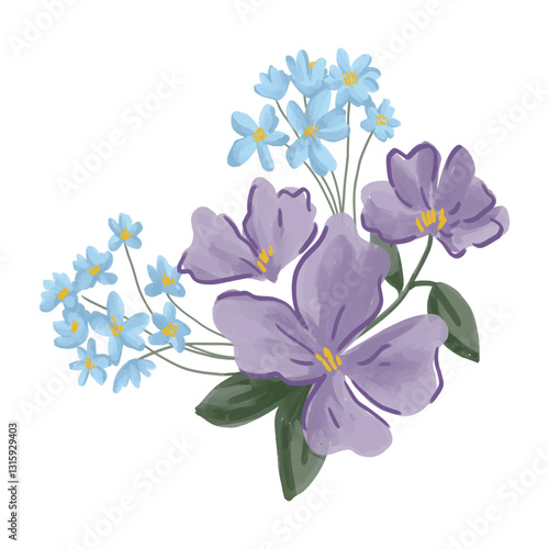 flowers on white background