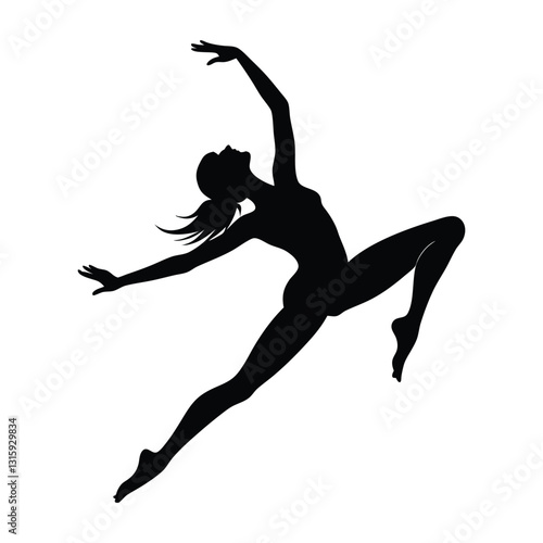 Contemporary Dancer Falling Gracefully into a Dramatic Silhouette