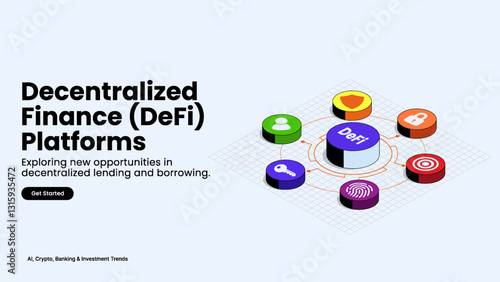 Decentralized Finance (DeFi) Platforms – Exploring Financial Freedom with Blockchain Networks, Wallets, and Cryptocurrency Elements | Fintech and Economy Vector Design