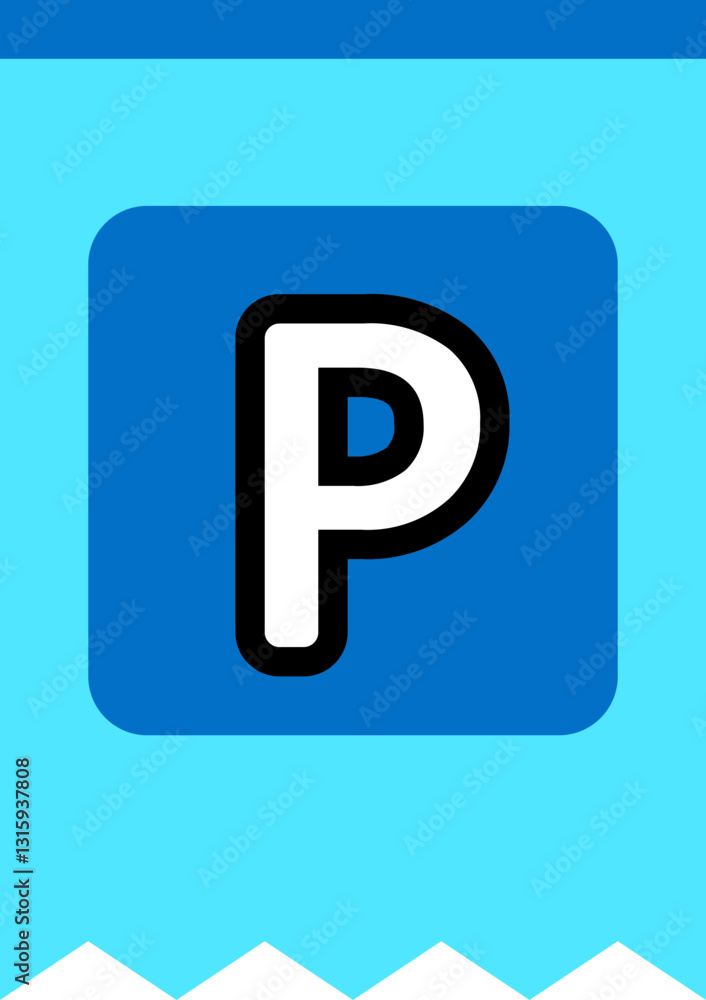 Parking ticket icon in 2 fill colors Parking ticket icon in 2 fill colors