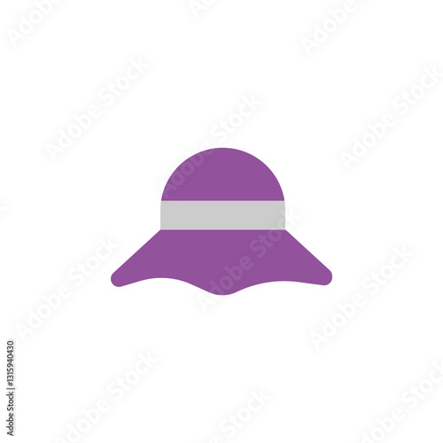 Women hat colored icon
