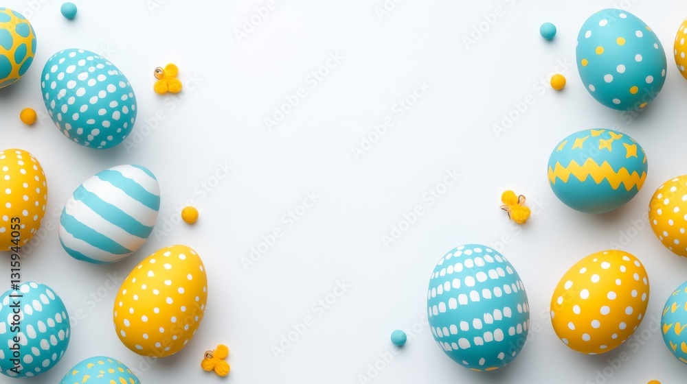 Fototapeta premium Scattered pastel balls in various colors on a white surface form a lively and cheerful arrangement, suitable for celebrations and fun themes