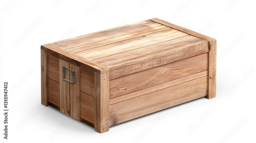 Professional image of a durable wooden deck box with a seamless white background, perfect for branding, packaging, and outdoor storage advertising Professional image of a durable wooden deck box with a seamless white background, perfect for branding, packaging, and outdoor storage advertising