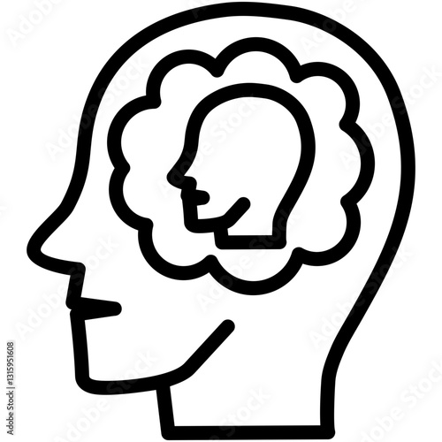 Self Reflection Outline Icon