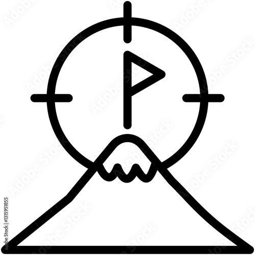 Goal Orientation Outline Icon