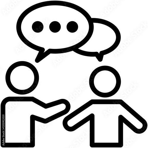 Verbal Communication Outline Icon