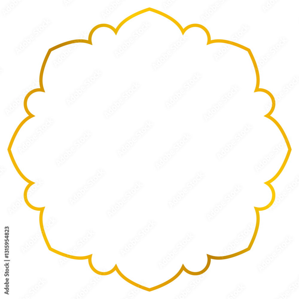 Aesthetic gold round frame Aesthetic gold round frame