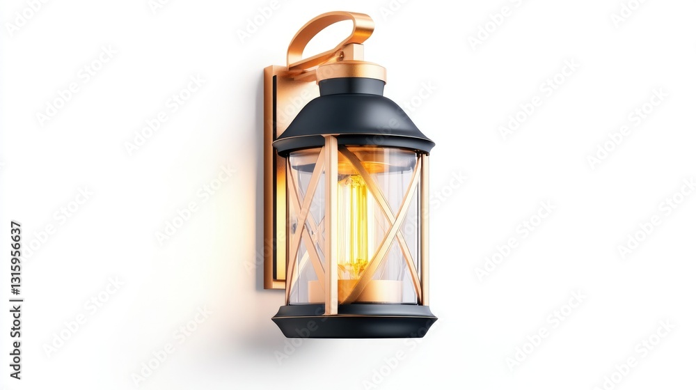 Ultra-detailed Hyper-realistic image of a modern outdoor wall lantern on a pure white background, isolated, sharp details, professional studio lighting Ultra-detailed Hyper-realistic image of a modern outdoor wall lantern on a pure white background, isolated, sharp details, professional studio lighting
