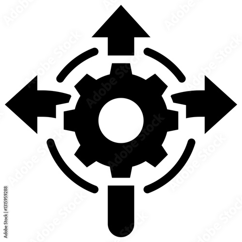 Flexibility Skill Glyph Icon