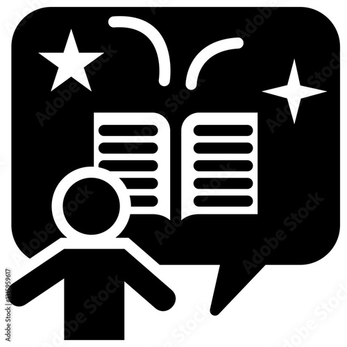 Storytelling Glyph Icon