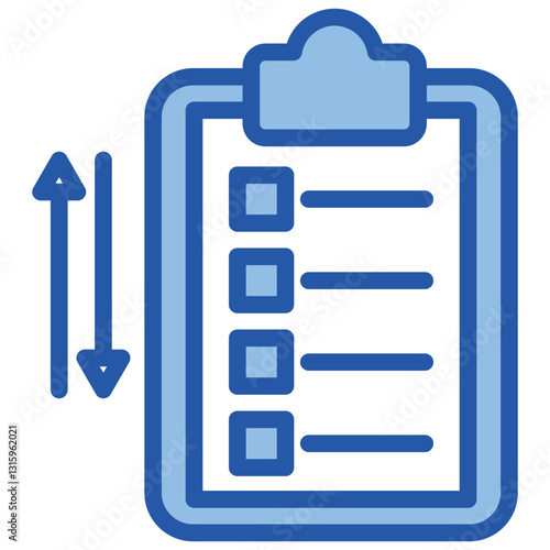 Task Prioritization Blue White Icon
