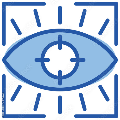 Focus Blue White Icon