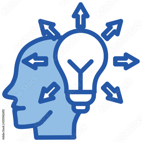 Initiative Skill Blue White Icon