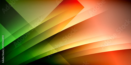 Expressive poster with shadow lines. Features technology, minimalist, and business themes, bright vibrant color schemes