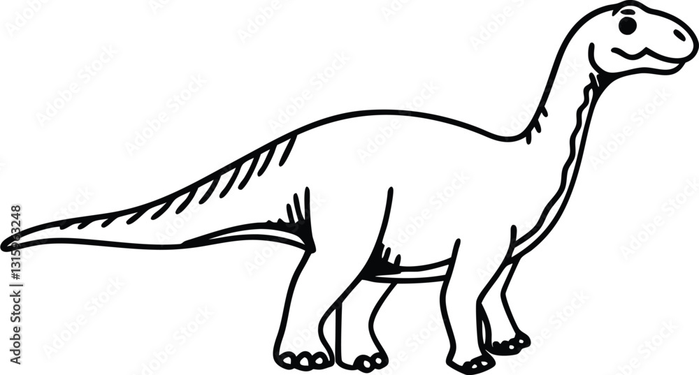 Obraz premium vector drawing of a dinosaur