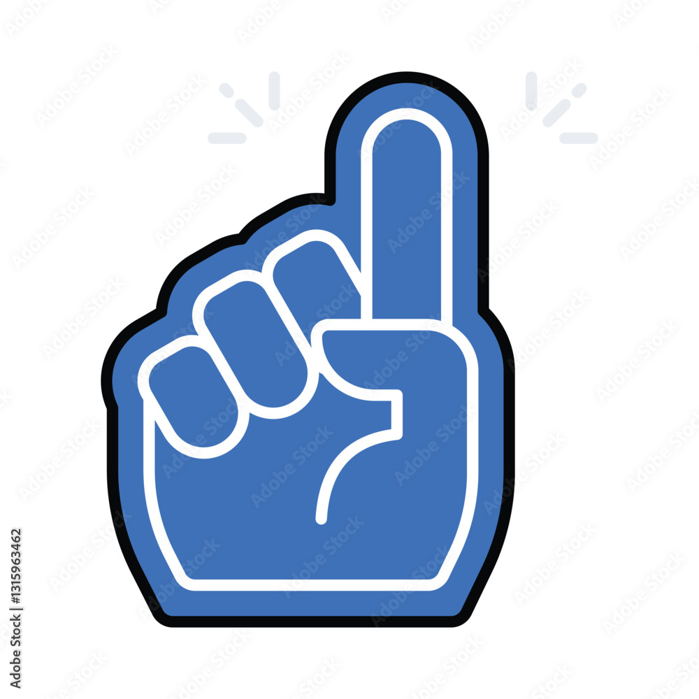 Foam Hand vector filled outline icon. EPS 10 file Foam Hand vector filled outline icon. EPS 10 file