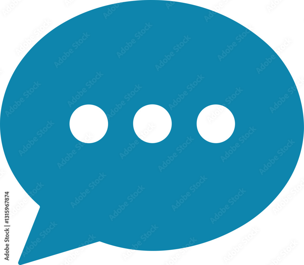 Fototapeta premium Talk bubble message color fill icon