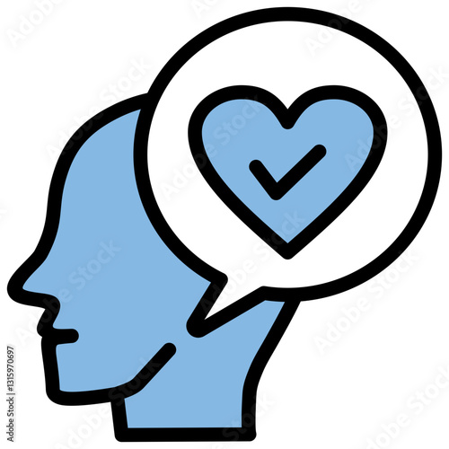 Positive Attitude Blue Black Icon