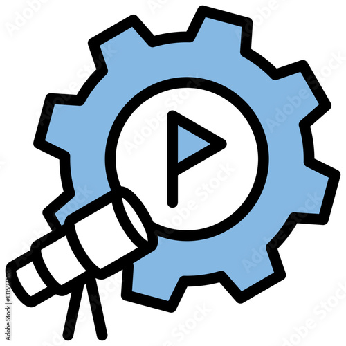 Visioning Blue Black Icon