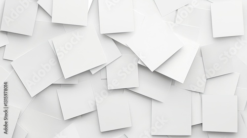 Wallpaper Mural Scattered White Blank Papers Creating a Clean and Minimalist Background for Creative Projects or Business Presentations Torontodigital.ca