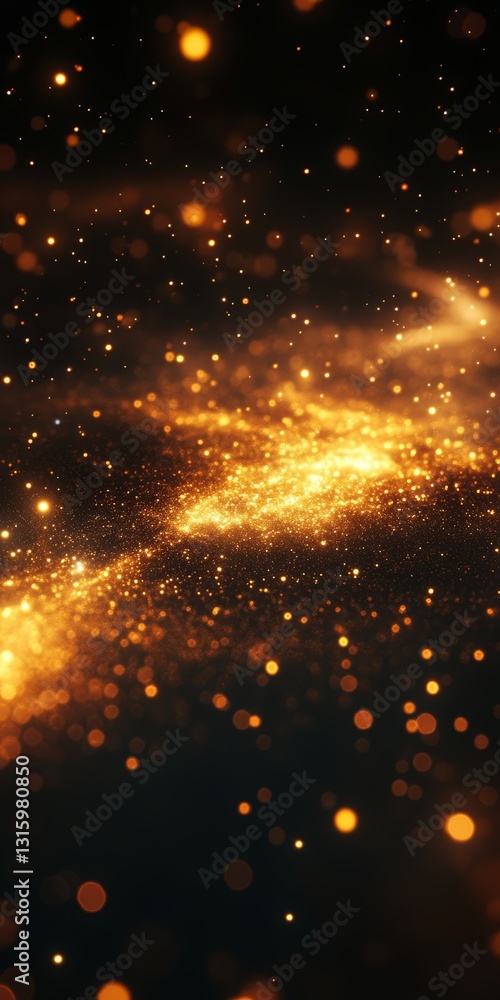 A black and gold background with a lot of sparkles A black and gold background with a lot of sparkles