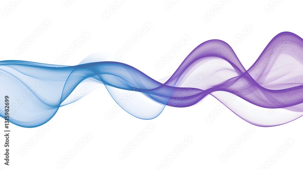Abstract Blue and Purple Flowing Waves Design Abstract Blue and Purple Flowing Waves Design