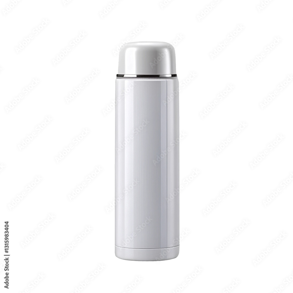 metal thermos isolated on white background metal thermos isolated on white background