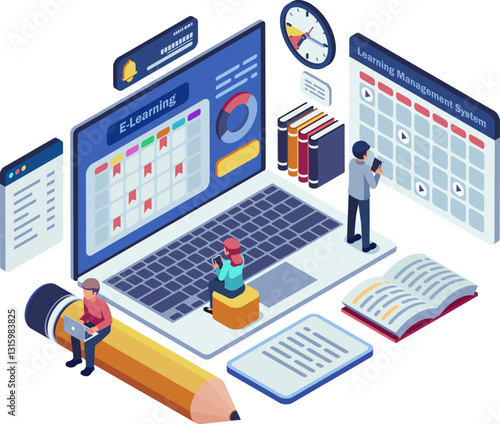 Isometric Learning Management System with Online Course Scheduling