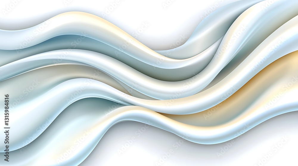 Obraz premium Soft Flowing Waves with Smooth Gradient and Light Reflection Suitable for Backgrounds or Textures