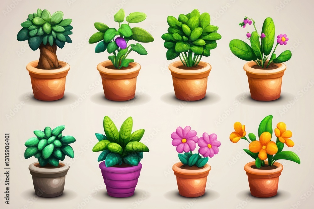 Potted plants collection; home decor; gardening; website design Potted plants collection; home decor; gardening; website design