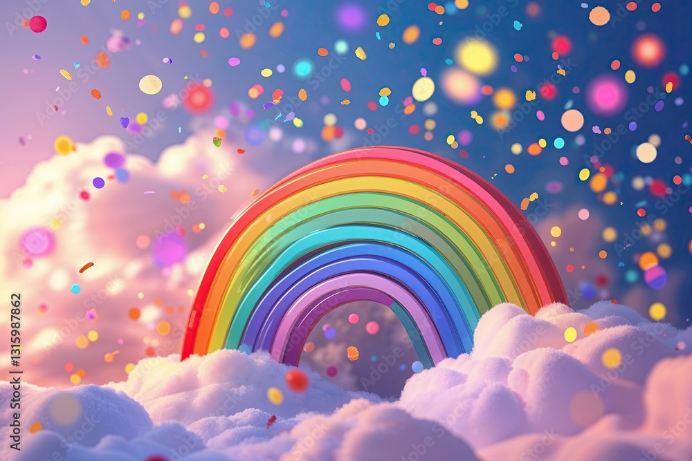 Vibrant Rainbow Presentation Background for Happy Celebratory Events Vibrant Rainbow Presentation Background for Happy Celebratory Events
