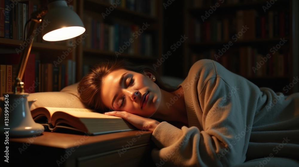 Fototapeta premium Celebrating national napping day relaxation and rest during break time at home cozy environment peaceful viewpoint