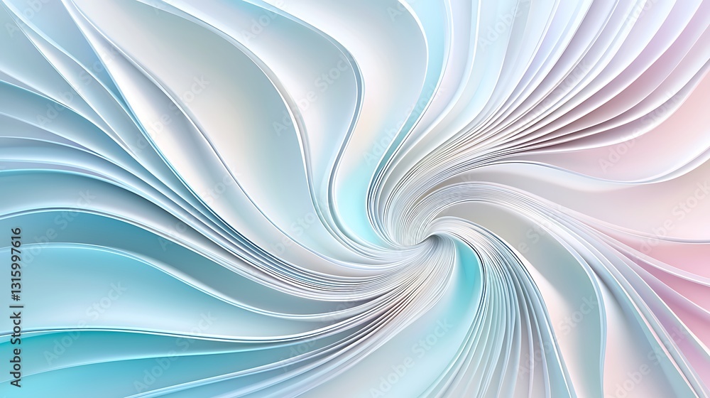 Fototapeta premium Abstract Swirling Paper Texture with Soft Pastel Colors and Fluid Movement for Creative Backgrounds and Designs