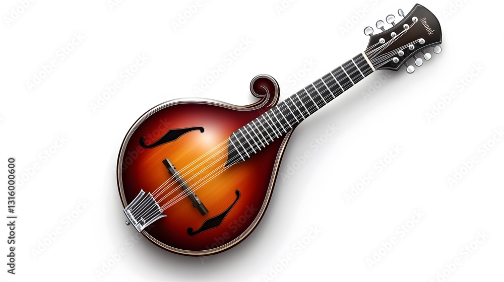 Fototapeta premium A Stunning Mandolin: A Detailed Look at a Classic Musical Instrument