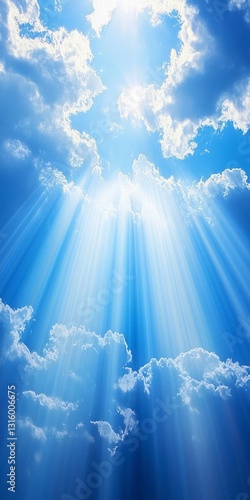 Sunlight, Blue Sky, Clouds, Rays, Heaven, Atmosphere, Bright, Nature, Day, Climate
