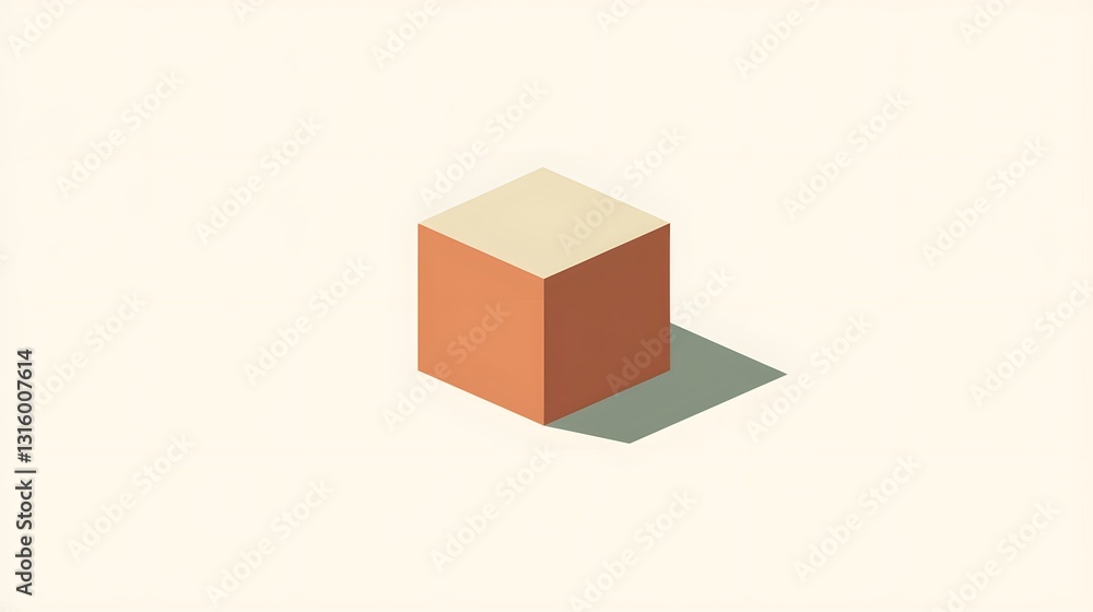 Isometric Cube: A Study in Minimalist Form and Shadow Isometric Cube: A Study in Minimalist Form and Shadow