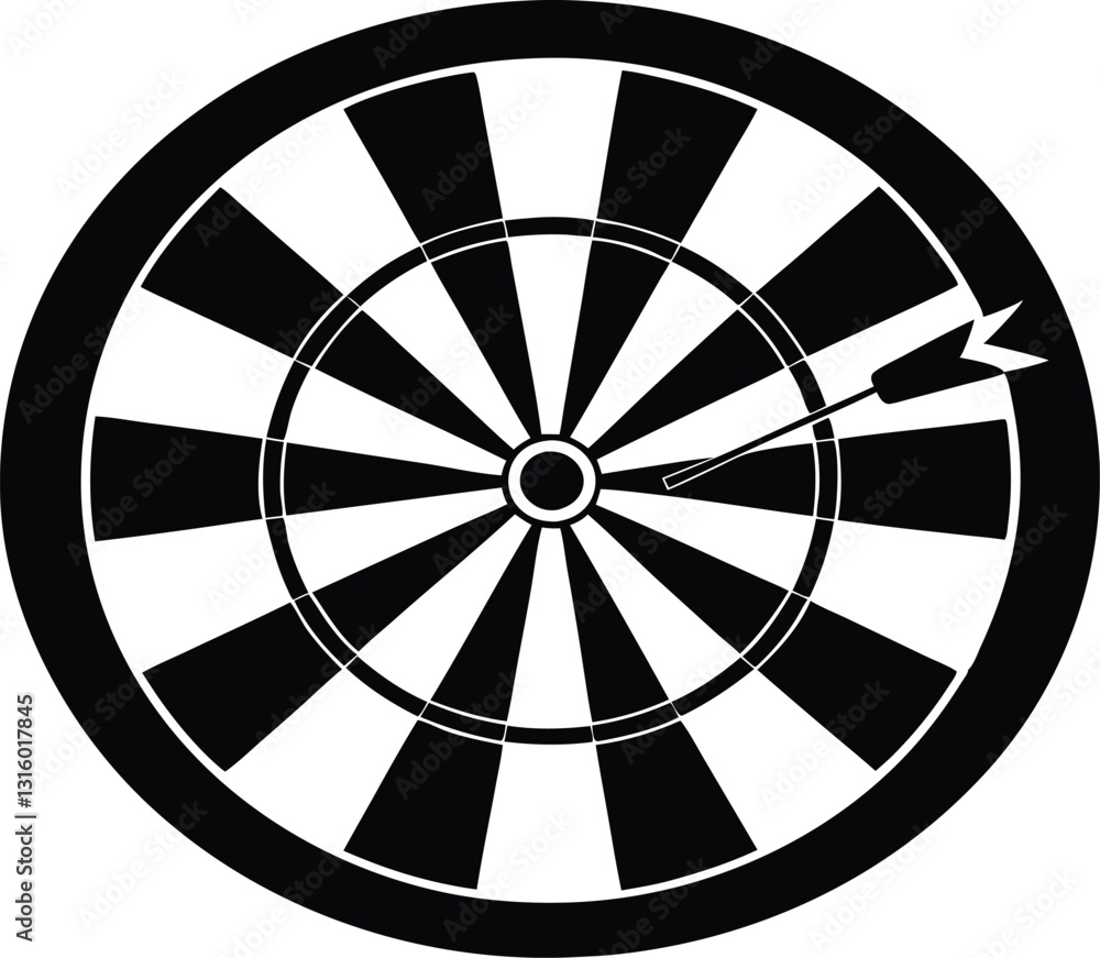 Dartboard black silhouette,Dartboard vector illustration Dartboard black silhouette,Dartboard vector illustration