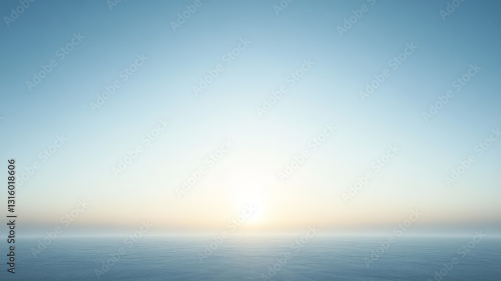 Gentle Blue Morning Light with Calm Ocean Background Gentle Blue Morning Light with Calm Ocean Background