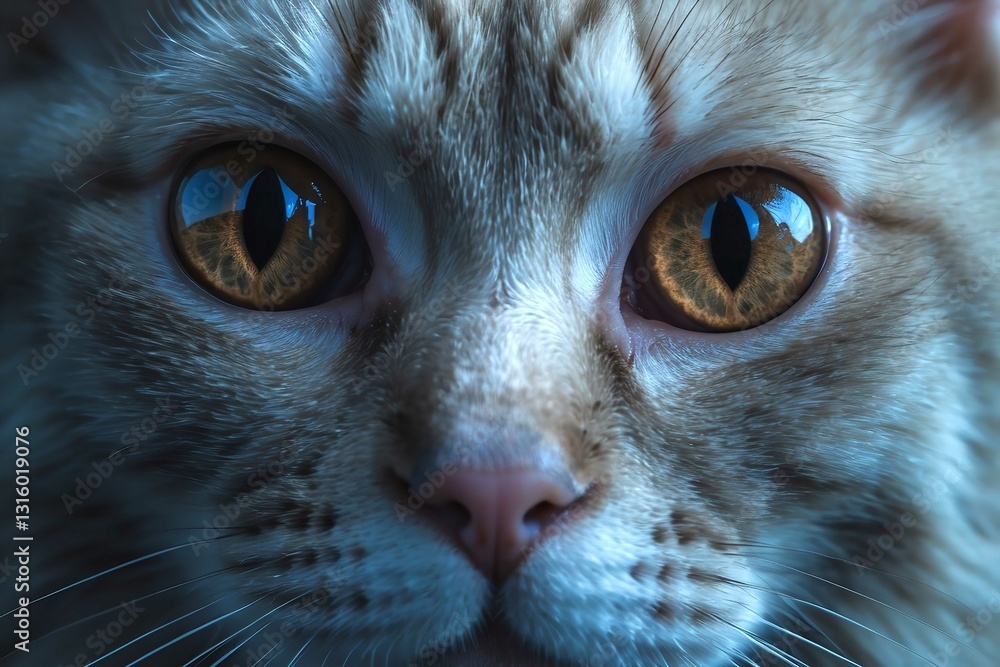 A stunning close-up of a tabby cat with deep golden eyes. The sharp fur details, soft whiskers, and intense gaze create a mesmerizing and lifelike portrayal of feline grace and mystery. A stunning close-up of a tabby cat with deep golden eyes. The sharp fur details, soft whiskers, and intense gaze create a mesmerizing and lifelike portrayal of feline grace and mystery.