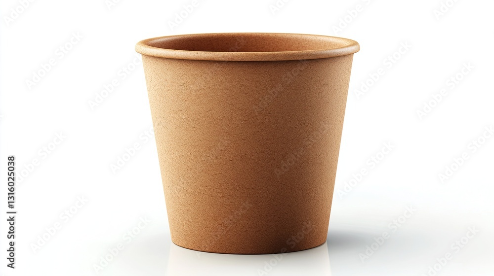 Blank kraft take-away coffee cup on white background Blank kraft take-away coffee cup on white background