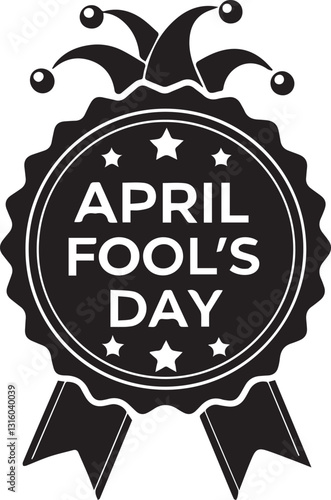 Award april fool's day vector illustration silhouette design.